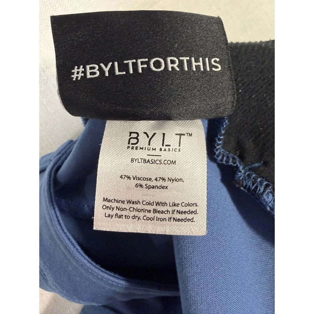 BYLT Premium Basics Everyday Pant 2.0 Navy Blue Skinny Fit Mens Size 38